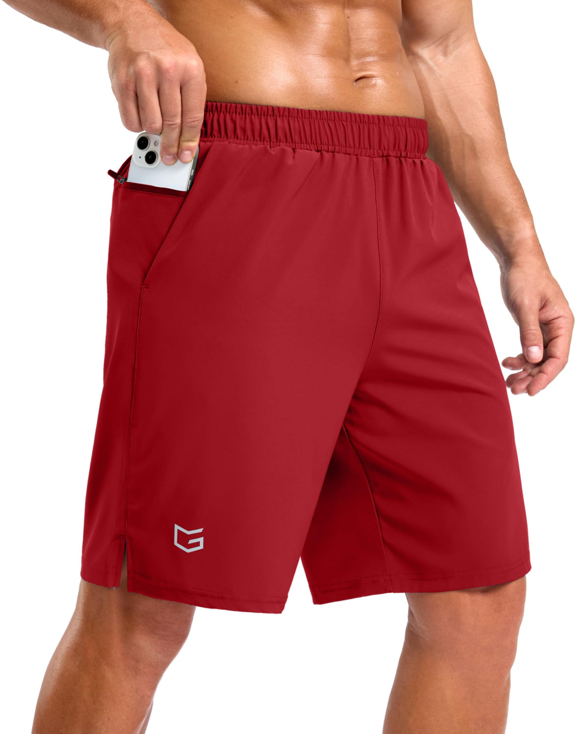 G Gradual Men's Athletic Running Shorts with 2 Zipper Pockets 7"/ 5"/ 9"