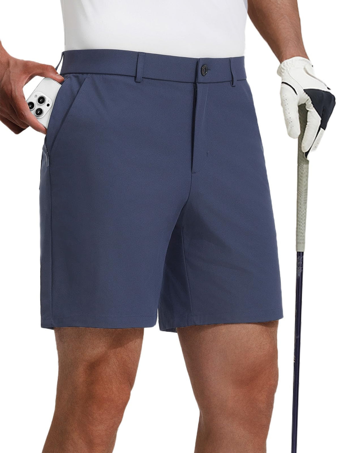 baleaf Men's 7''/9''Golf Shorts Causal Dress Work Zipper Pockets