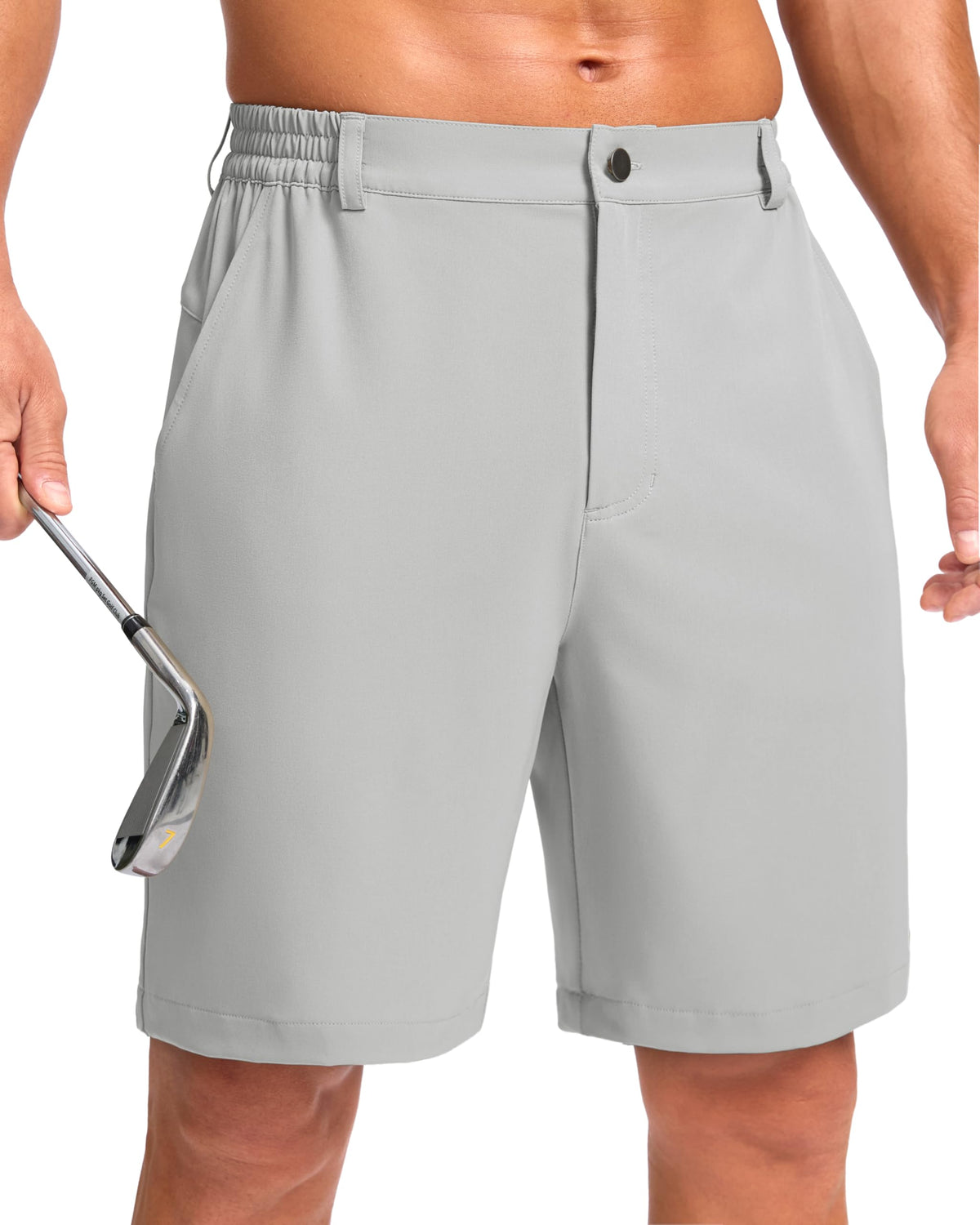 Pudolla Men's Casual Shorts 7"/9"/5" Lightweight Golf Shorts with 3 Pockets Stretch Quick Dry Comfy Work Shorts