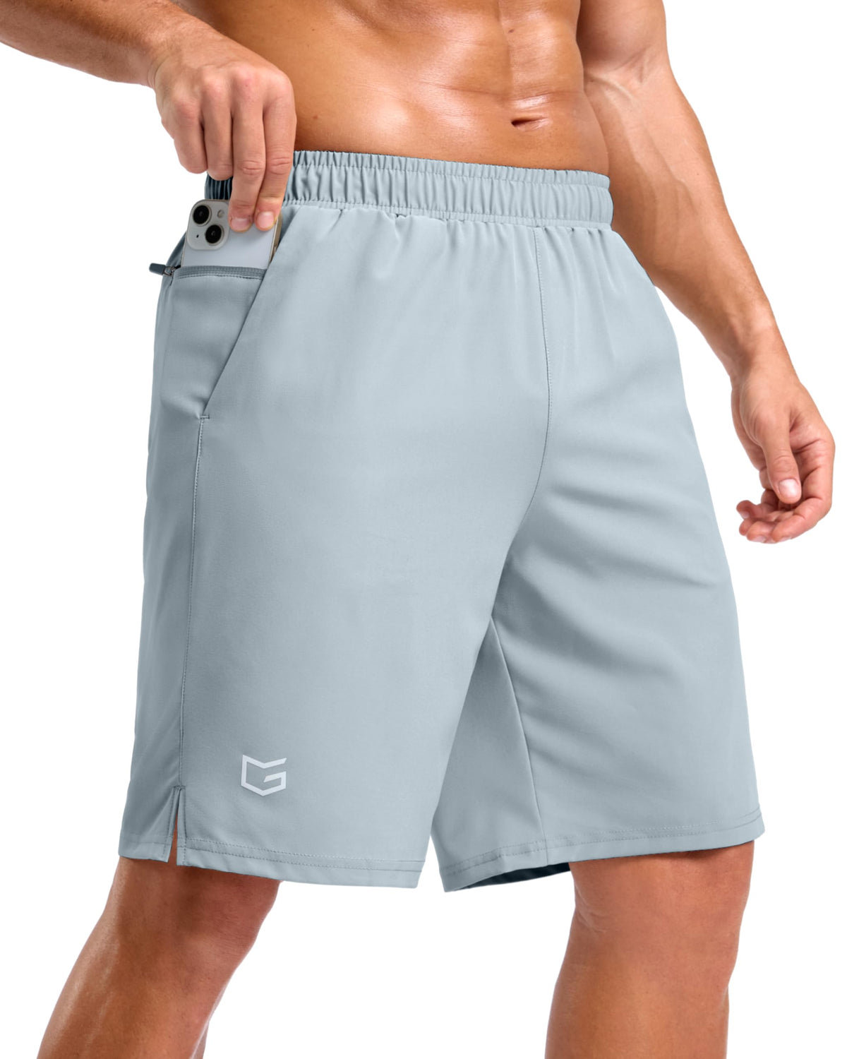 G Gradual Men's Athletic Running Shorts with 2 Zipper Pockets 7"/ 5"/ 9"