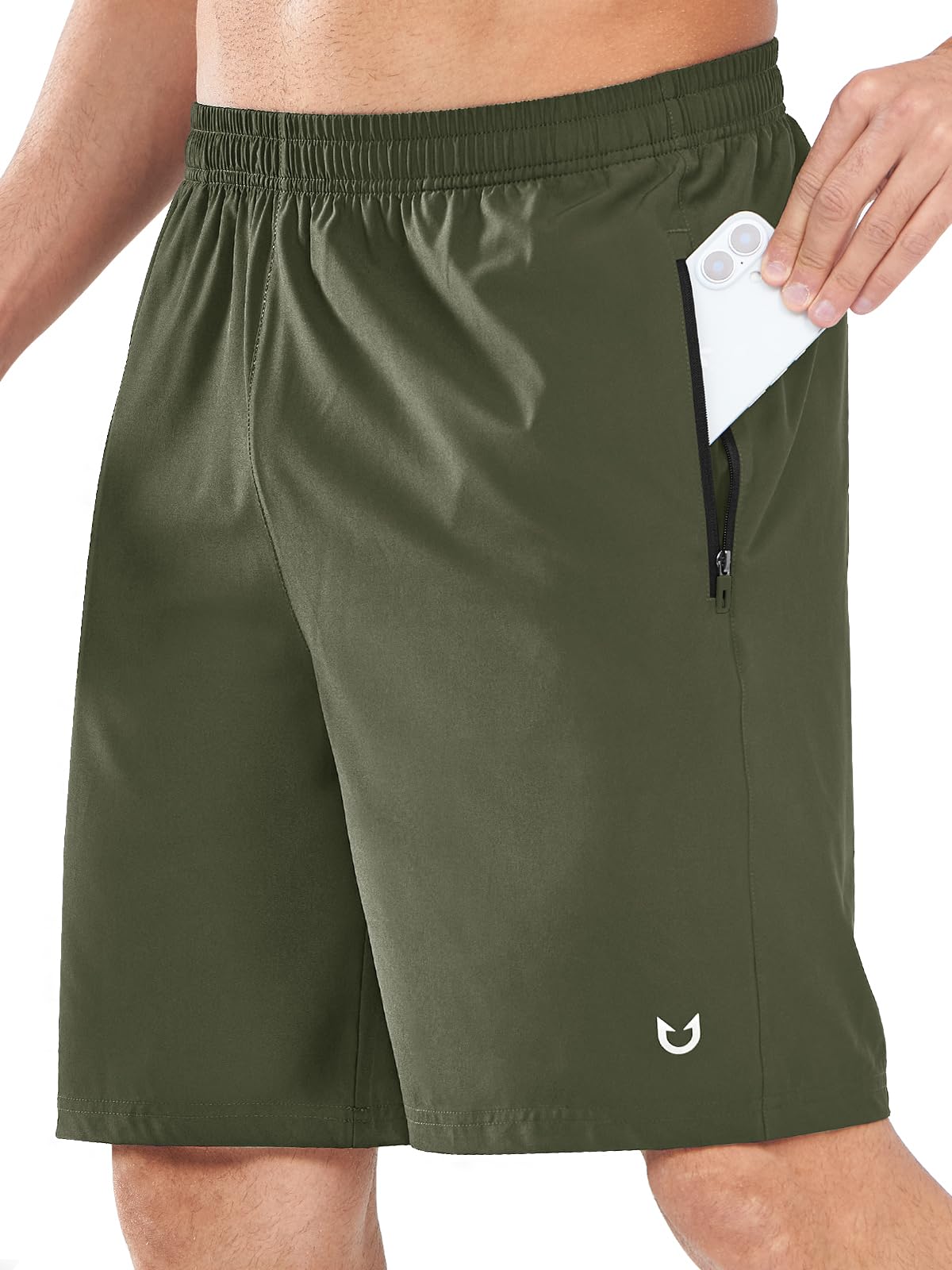 NORTHYARD Men's Athletic Running Shorts Quick Dry Lightweight Zip Pockets