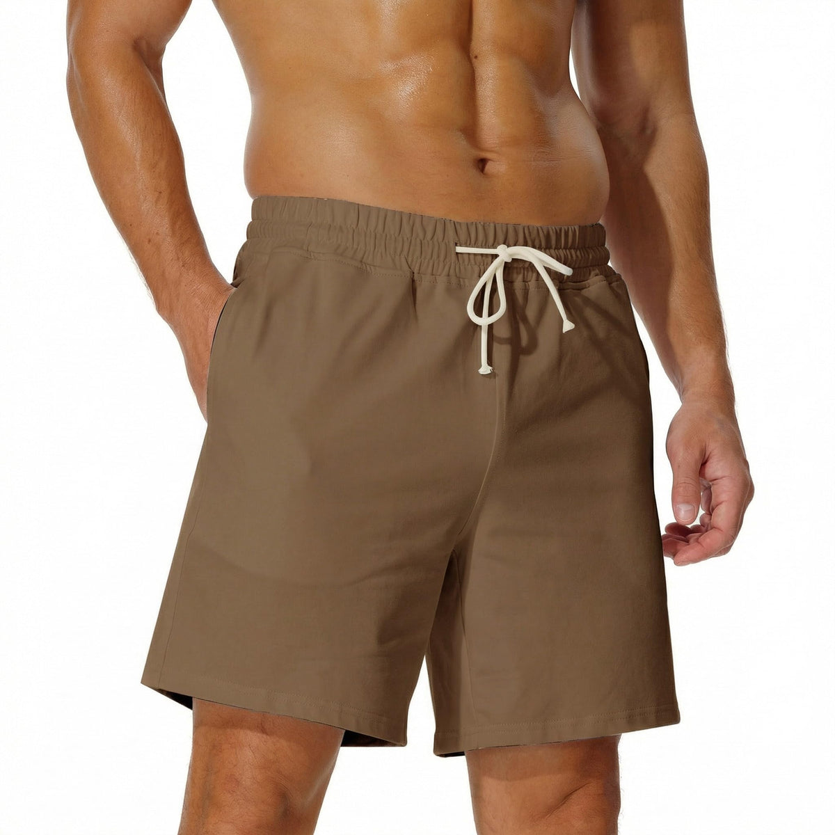 AIMPACT Men's Cotton Workout Shorts 5"/7" Sweat Athletic Gym with Pockets