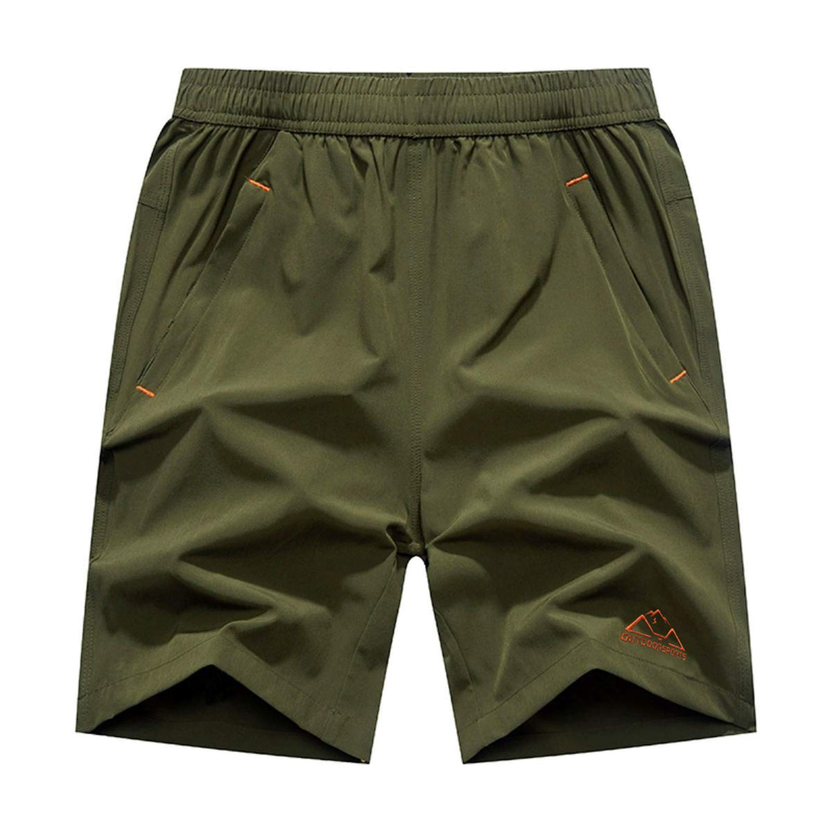Rdruko Men's Quick Dry Hiking Shorts Lightweight Running Gym Outdoor Active Shorts with Zipper Pockets