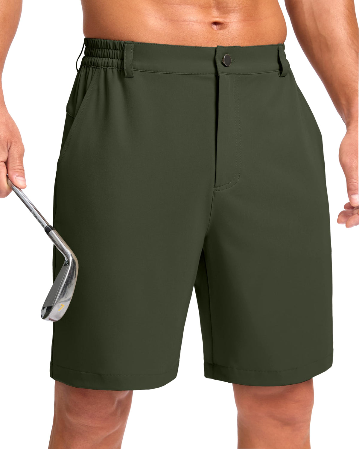 Pudolla Men's Casual Shorts 7"/9"/5" Lightweight Golf Shorts with 3 Pockets Stretch Quick Dry Comfy Work Shorts