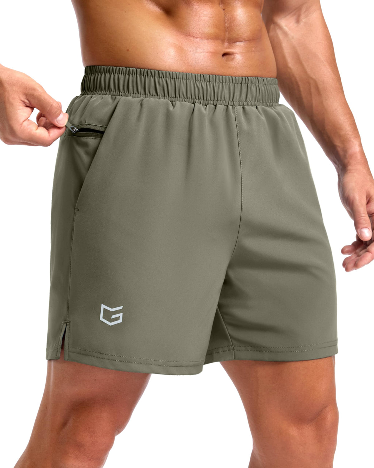 G Gradual Men's Athletic Running Shorts with 2 Zipper Pockets 7"/ 5"/ 9"