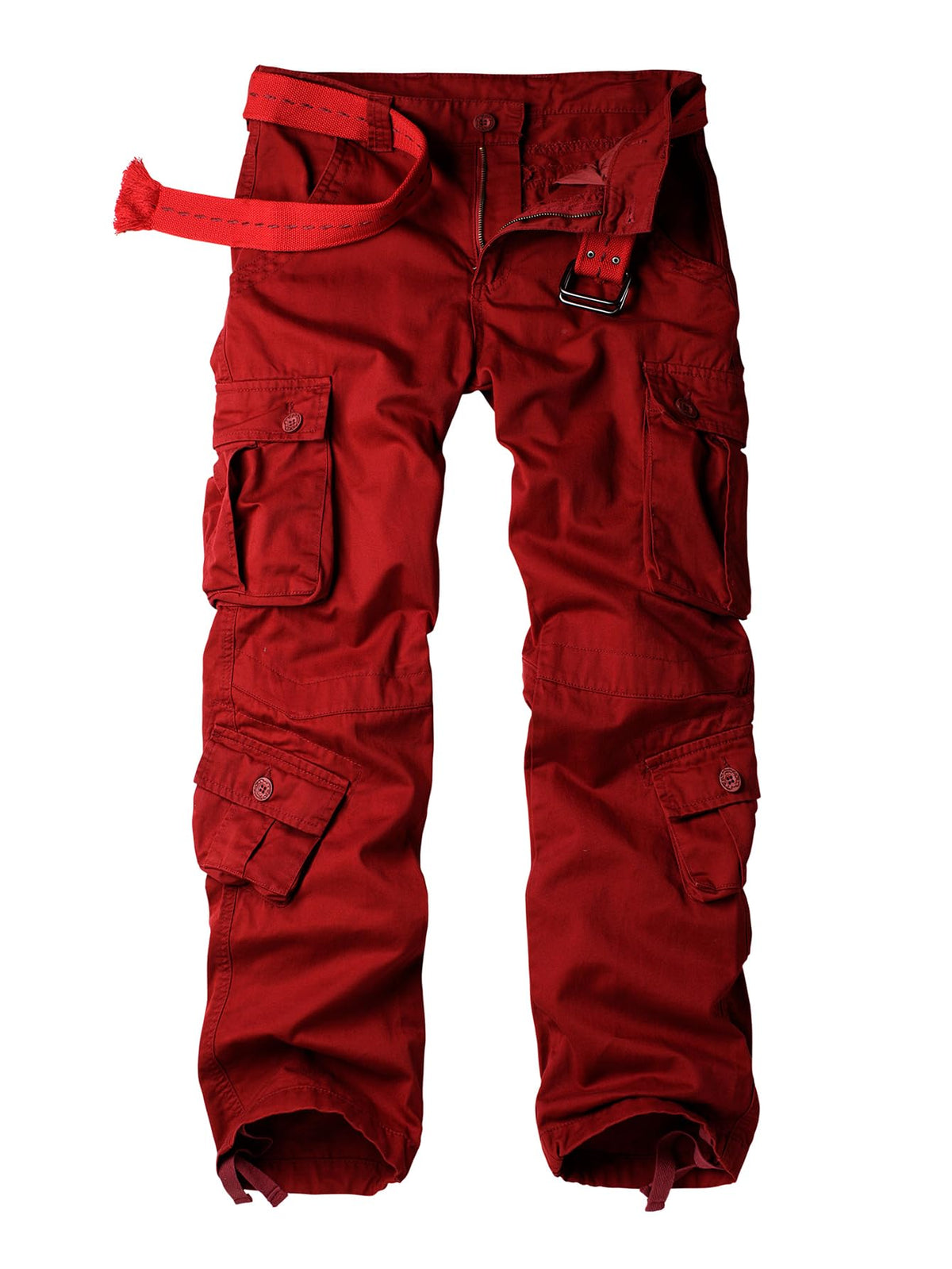 Men's Camo Cargo Work Pants Cotton Tactical Ripstop Casual Combat Pants with 8 Pockets