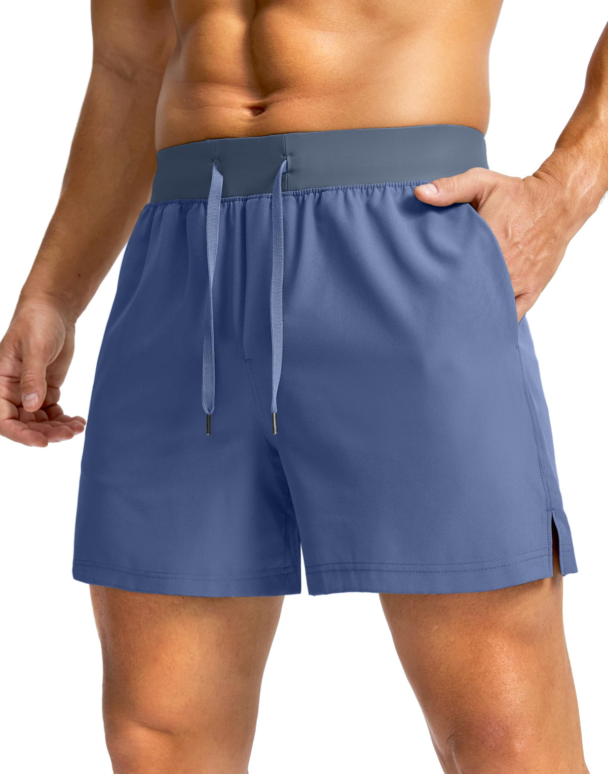 Soothfeel Men's Athletic Running Shorts Zipper Pockets 9"/7"/5 Workout Gym