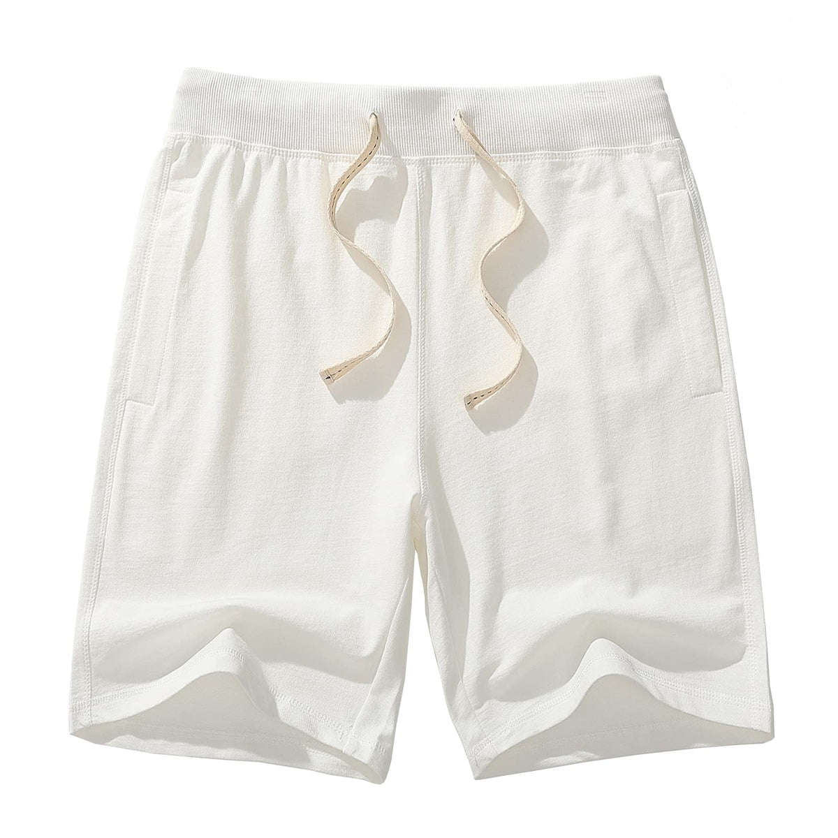 AMY COULEE Mens Casual Classic Cotton Sweat Shorts with Pockets