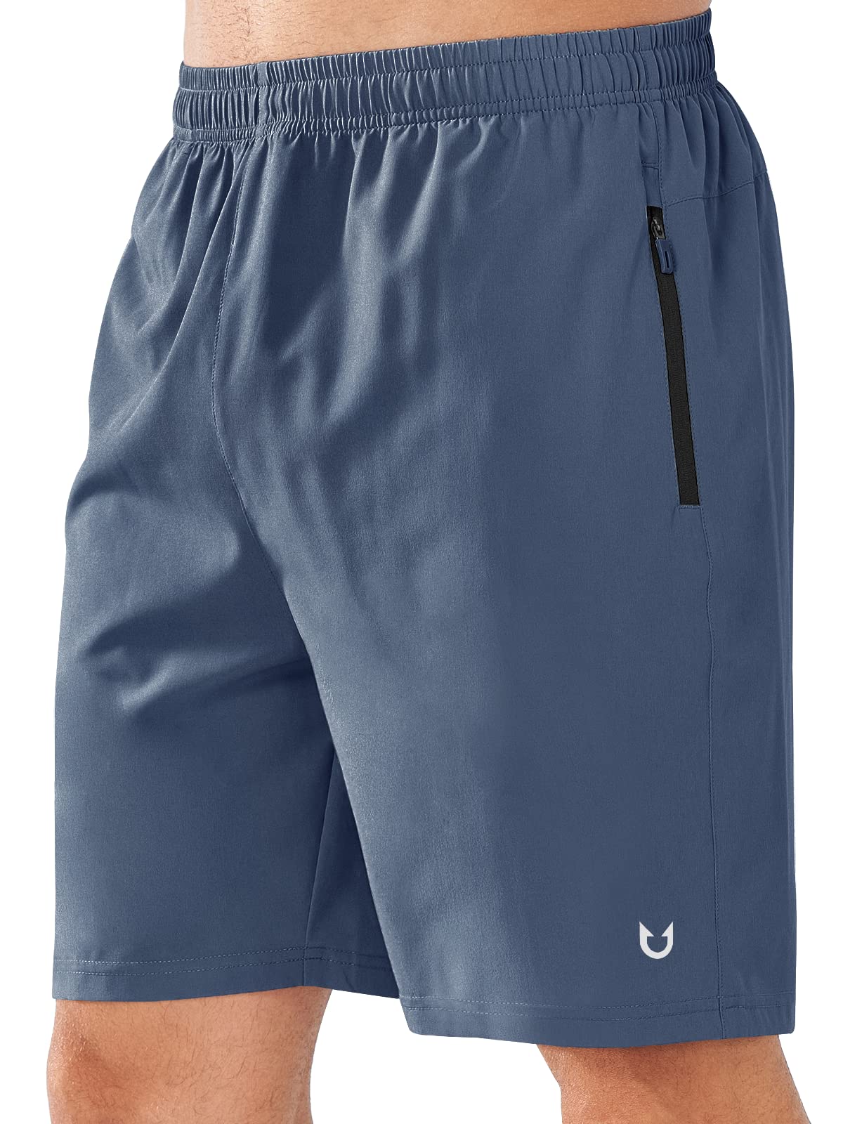 NORTHYARD Men's Athletic Running Shorts Quick Dry Lightweight Zip Pockets