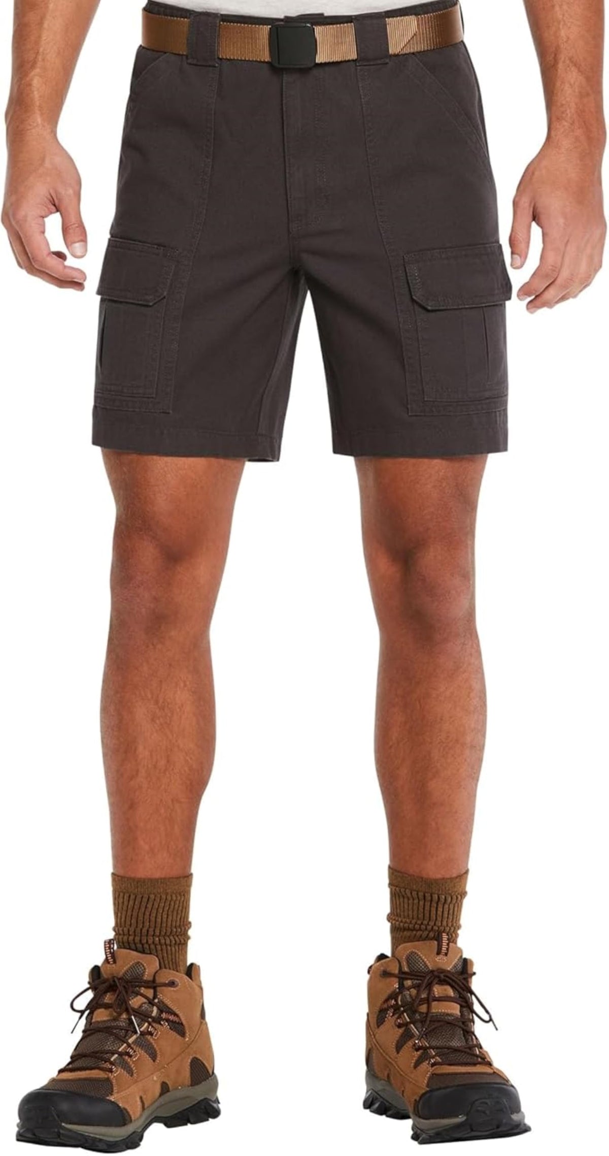Savane Mens 8” Hiking Cotton Cargo Shorts with Tech Pocket (Available in Big & Tall)