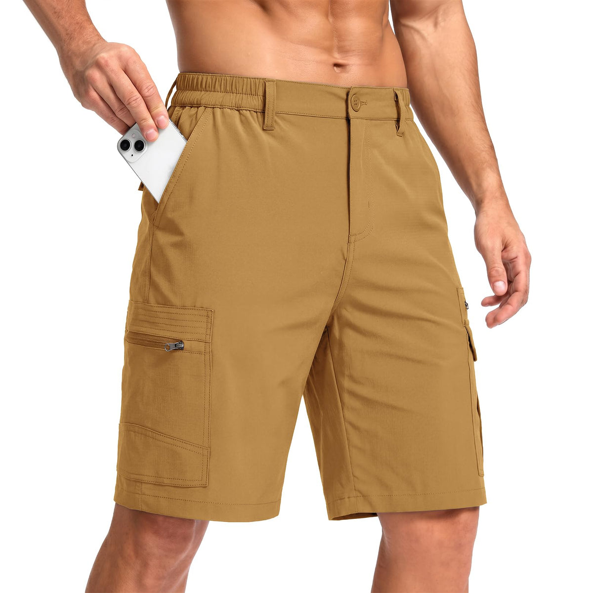 Jessie Kidden Mens Cargo Shorts Expandable Waist Quick Dry Hiking Shorts