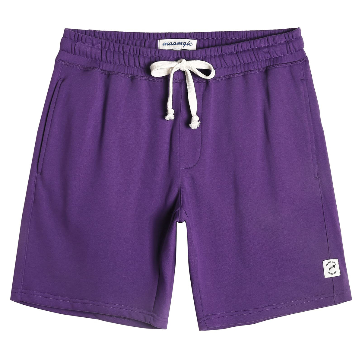 maamgic Mens Athletic Gym Shorts 5/7" Elastic Waist Casual Pajama Pocket Jogger Men Workout Short Pants