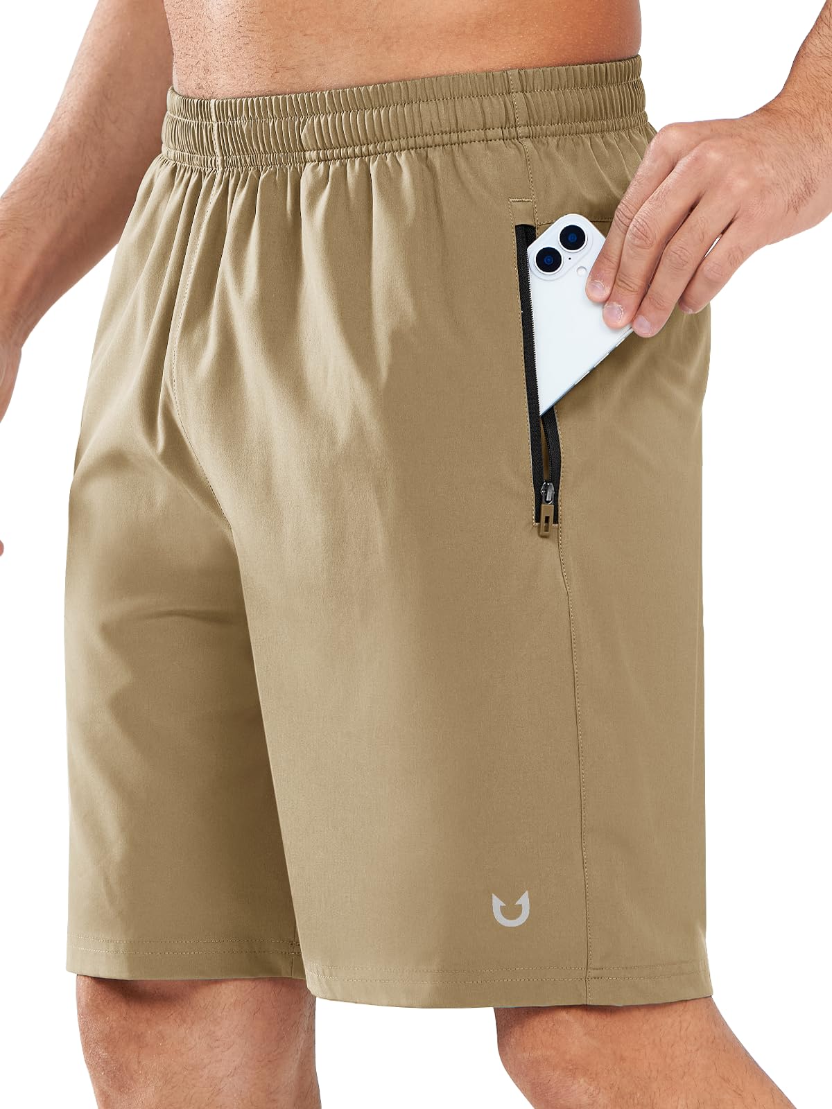NORTHYARD Men's Athletic Running Shorts Quick Dry Lightweight Zip Pockets