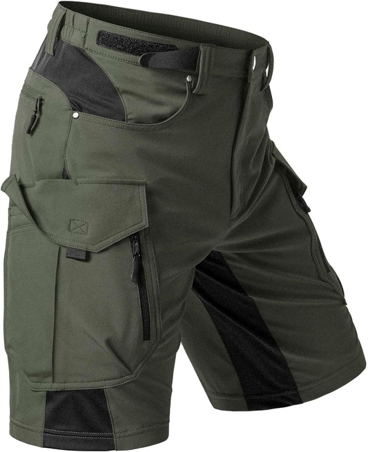 Moosehill Men's Hiking Cargo Shorts: Quick Dry 9 Pockets (Self-Storing)