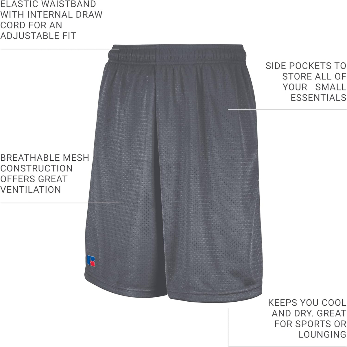 Russell Athletic Men's Mesh Pocket Short