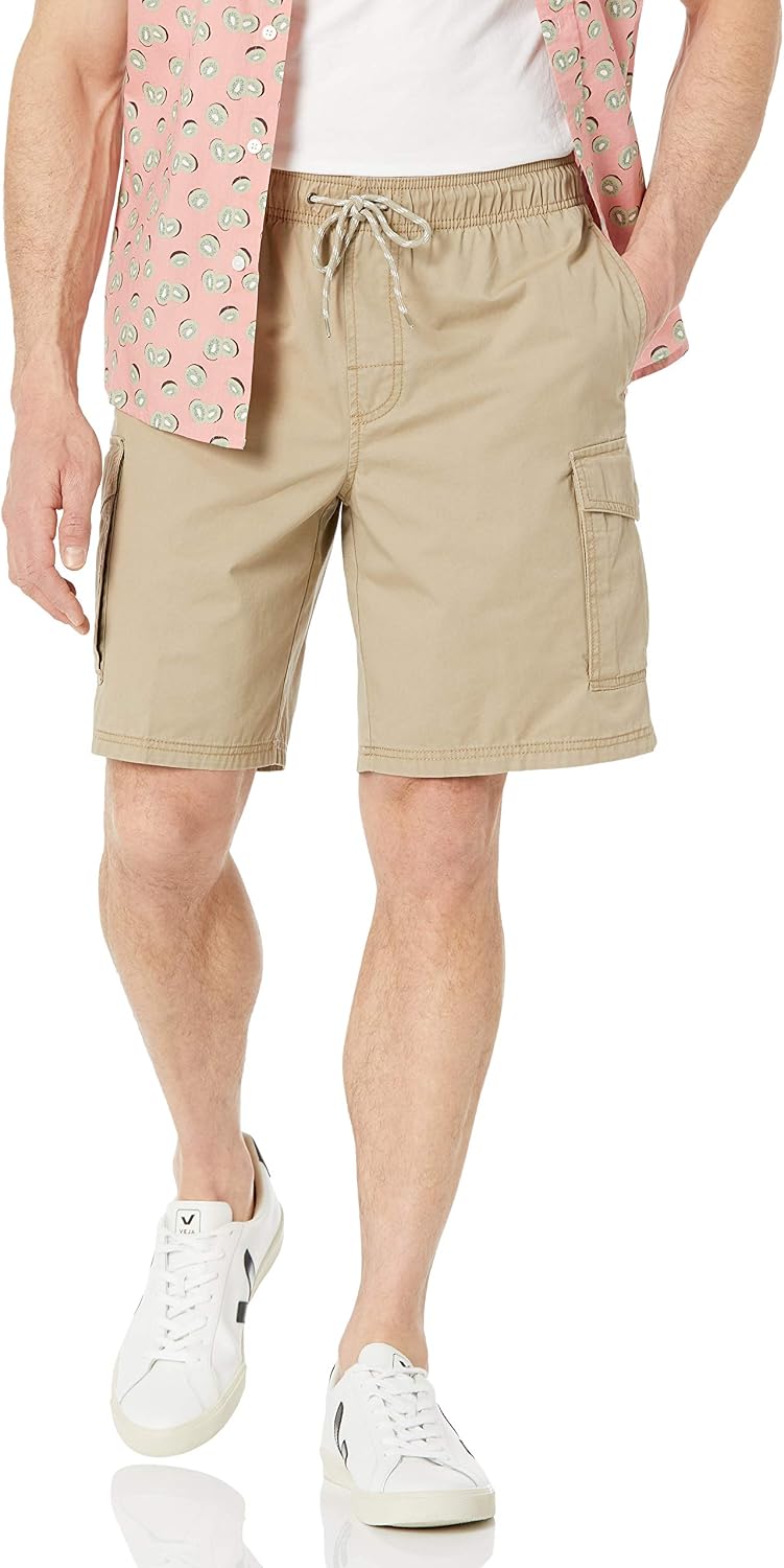 Amazon Essentials Men's 9" Elastic Waist Cargo Shorts