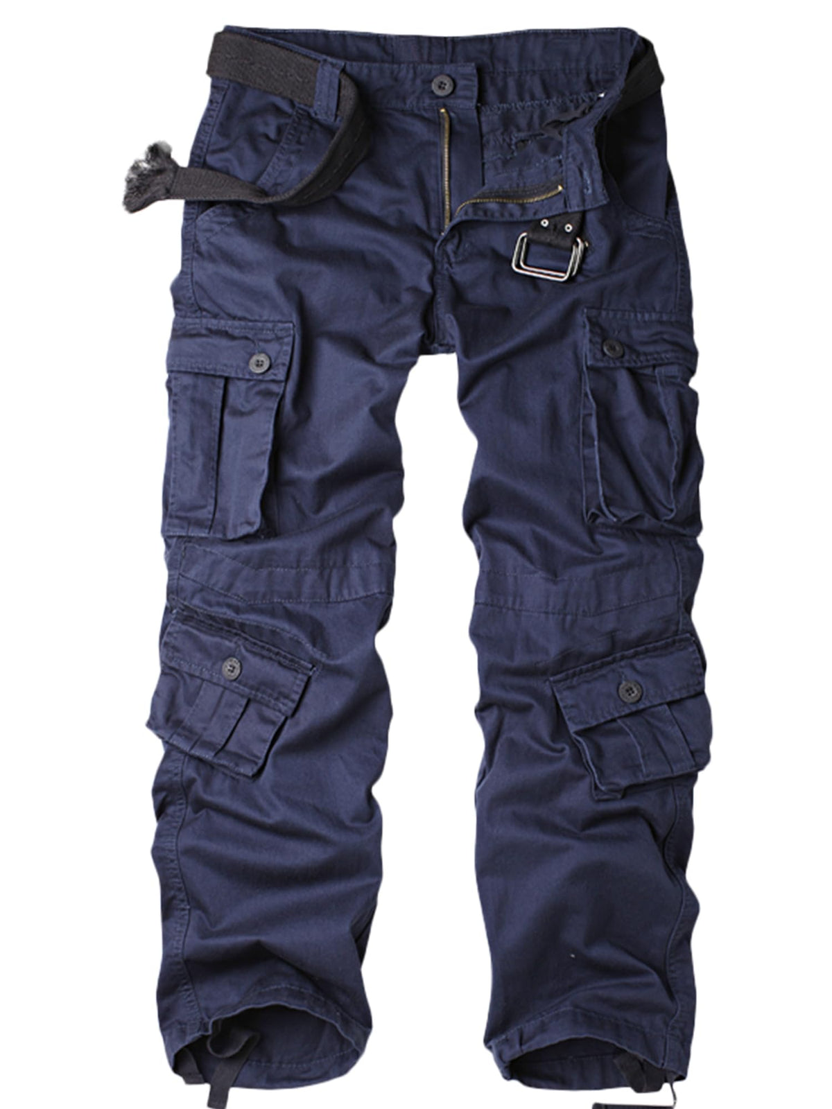 Men's Camo Cargo Work Pants Cotton Tactical Ripstop Casual Combat Pants with 8 Pockets