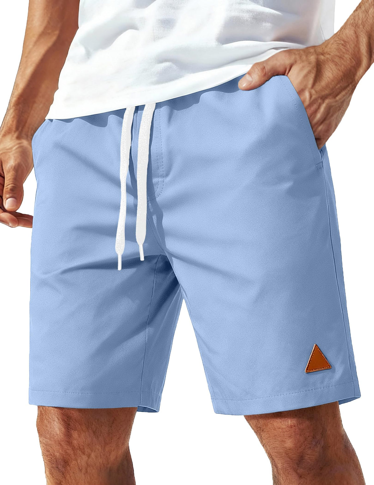 COOFANDY Mens 9" Casual Shorts with Zipper Pockets Lightweight Chino Shorts