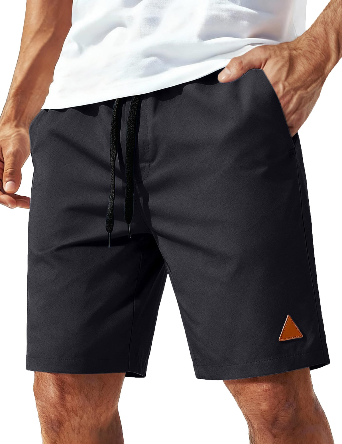 COOFANDY Mens 9" Casual Shorts with Zipper Pockets Lightweight Chino Shorts
