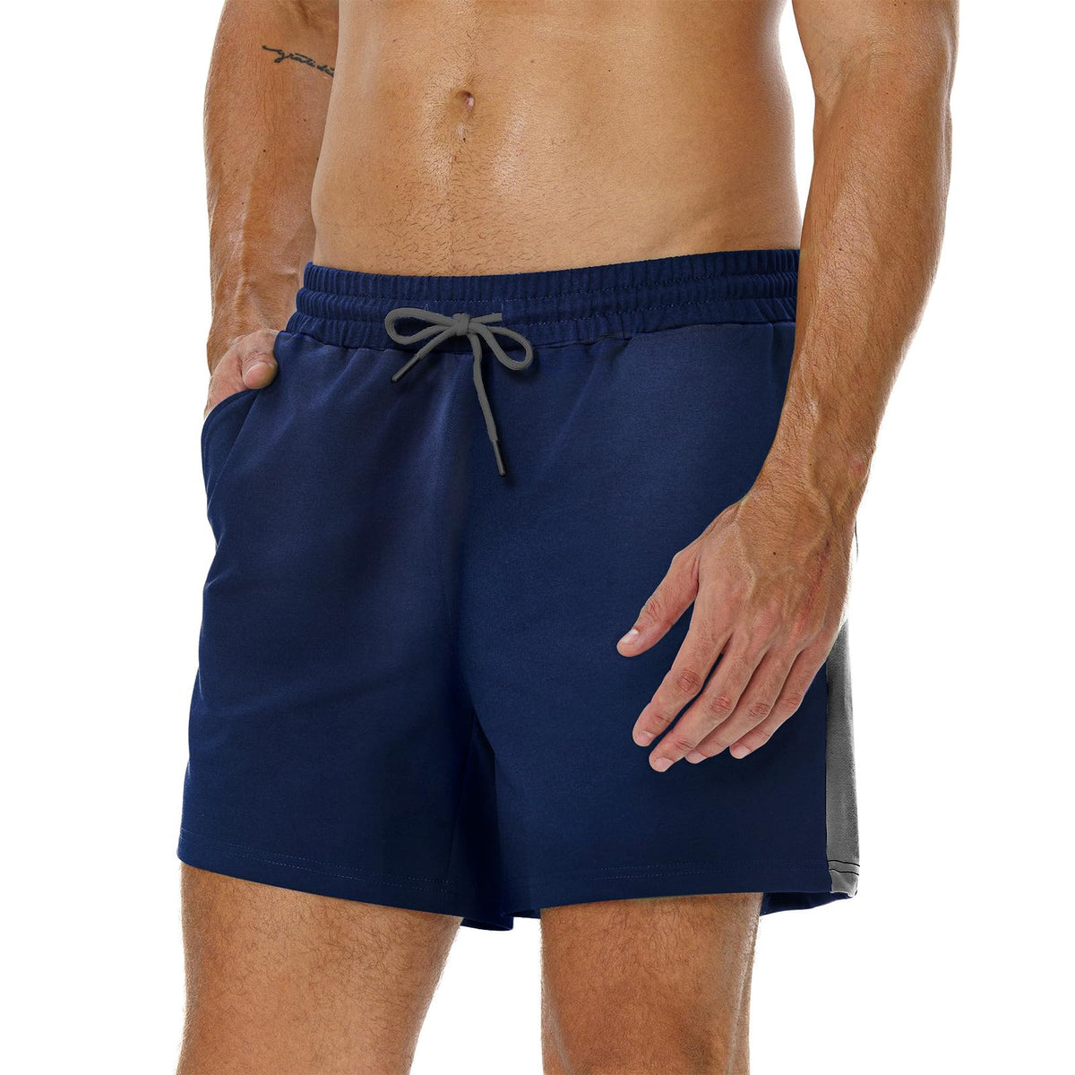 AIMPACT Men's Cotton Workout Shorts 5"/7" Sweat Athletic Gym with Pockets