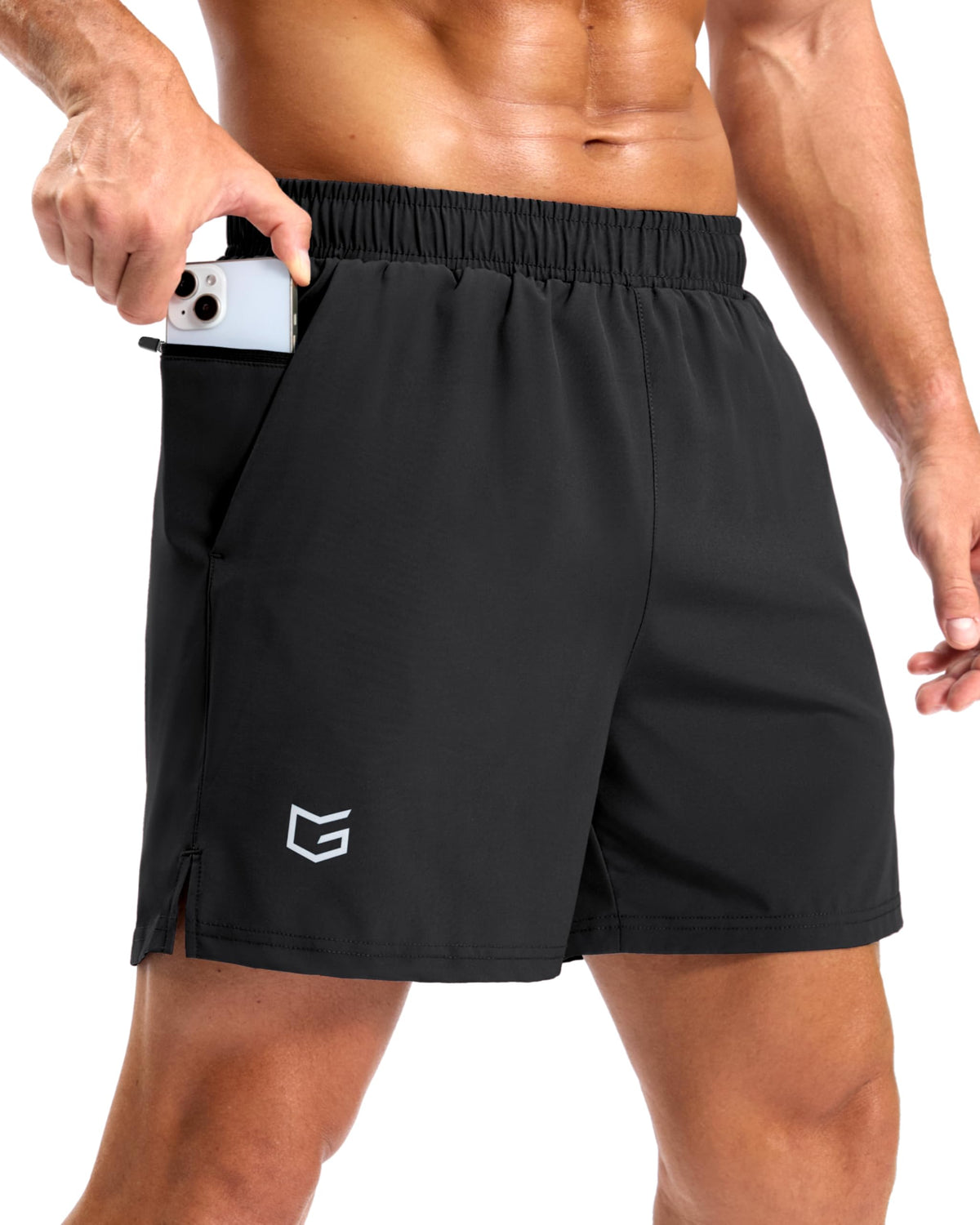 G Gradual Men's Athletic Running Shorts with 2 Zipper Pockets 7"/ 5"/ 9"