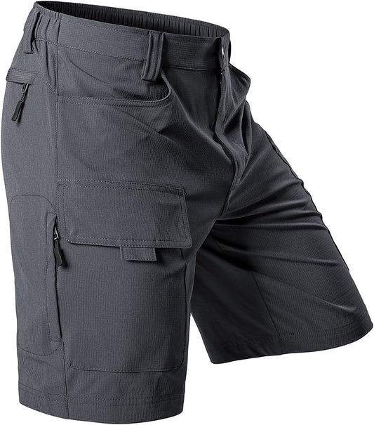 Hiauspor Men's Hiking Cargo Shorts: Quick Dry Lightweight with 6 Pockets