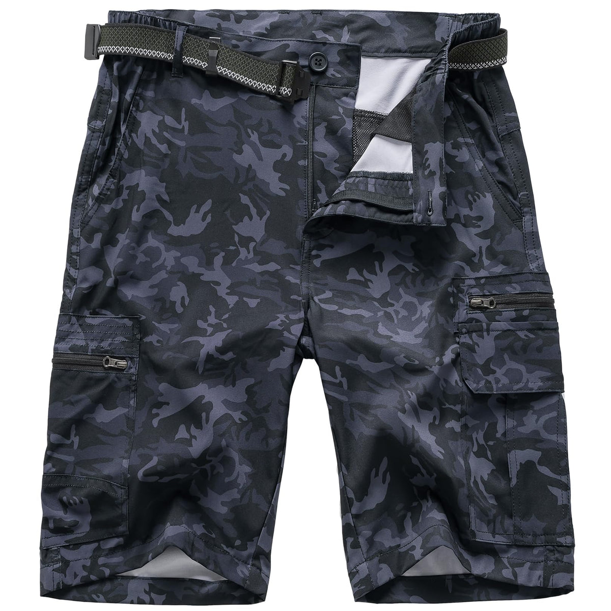 Jessie Kidden Mens Cargo Shorts Expandable Waist Quick Dry Hiking Shorts
