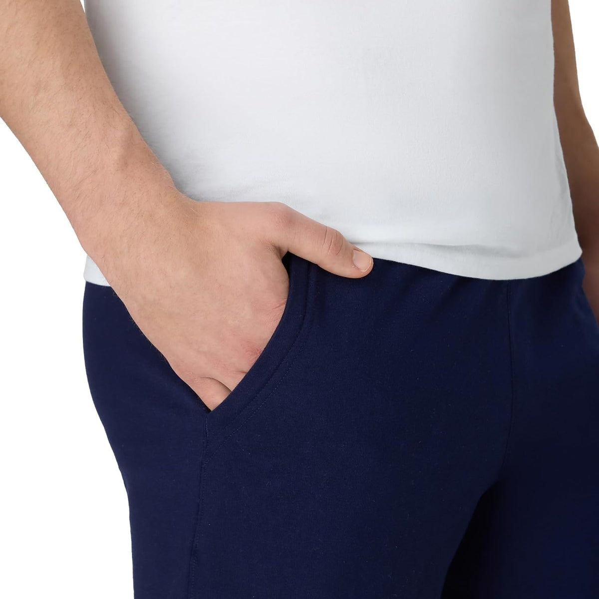Hanes Men's Originals Cotton Pockets, Pull-on Jersey Gym Shorts, 7"