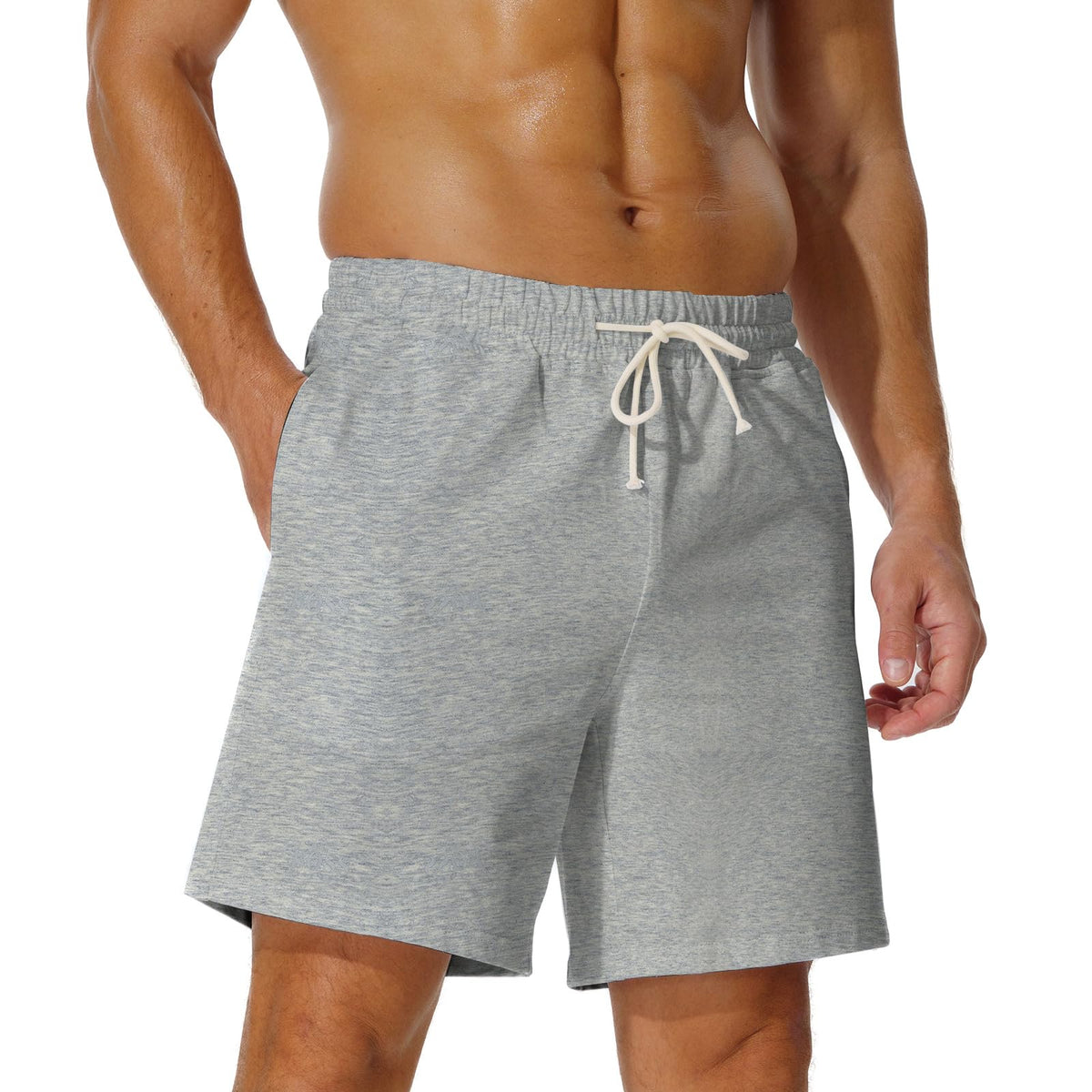 AIMPACT Men's Cotton Workout Shorts 5"/7" Sweat Athletic Gym with Pockets