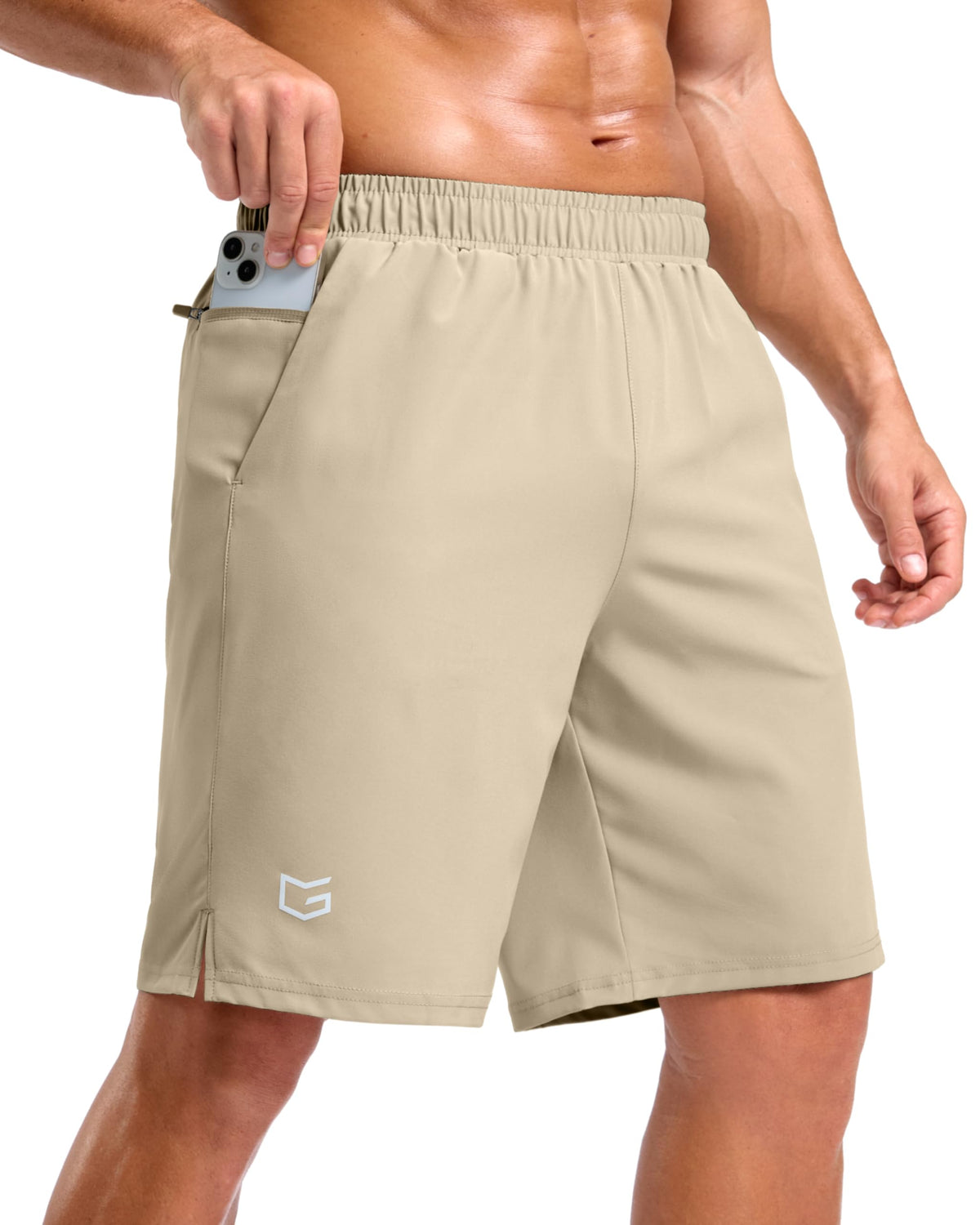 G Gradual Men's Athletic Running Shorts with 2 Zipper Pockets 7"/ 5"/ 9"
