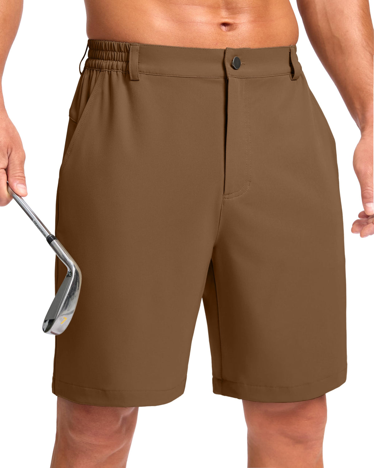 Pudolla Men's Casual Shorts 7"/9"/5" Lightweight Golf Shorts with 3 Pockets Stretch Quick Dry Comfy Work Shorts