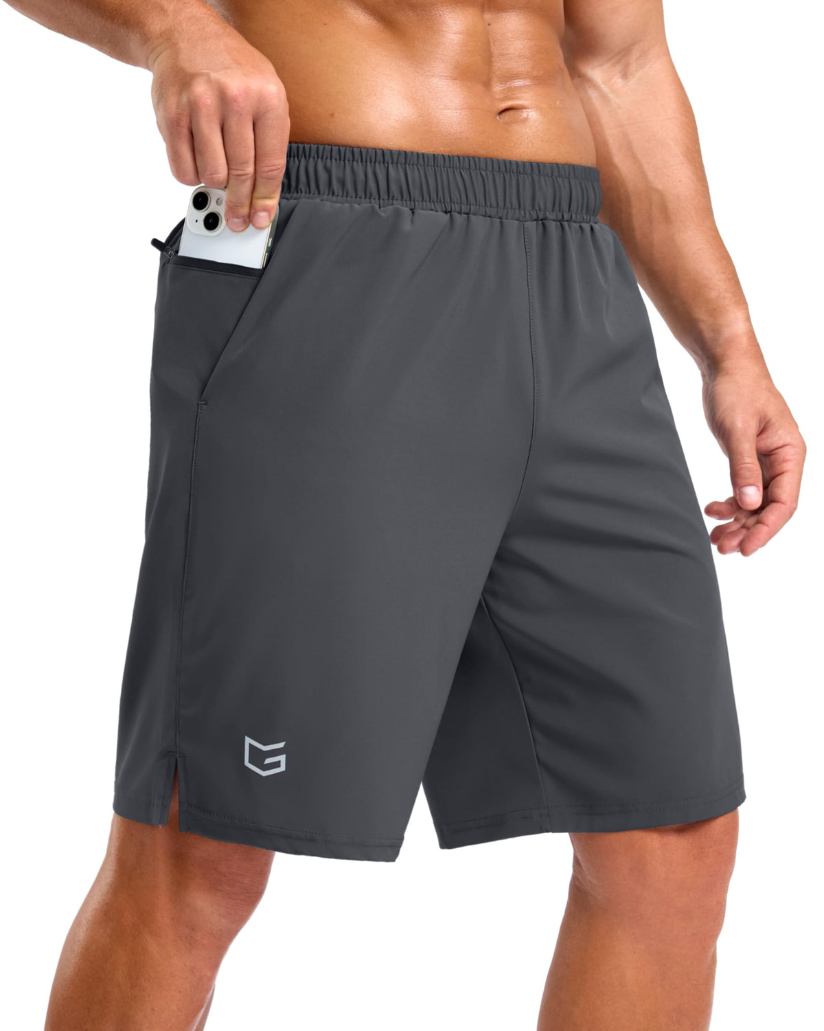 G Gradual Men's Athletic Running Shorts with 2 Zipper Pockets 7"/ 5"/ 9"