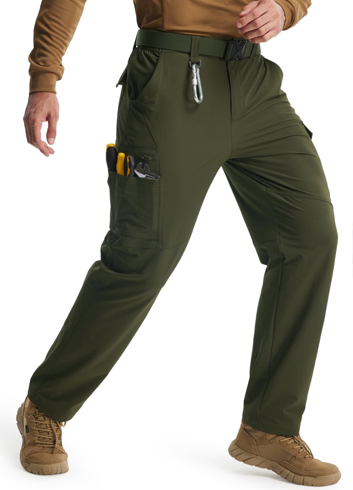 Libin Men's Work Pants Hiking Cargo Pants Water Resistant Outdoor Trousers