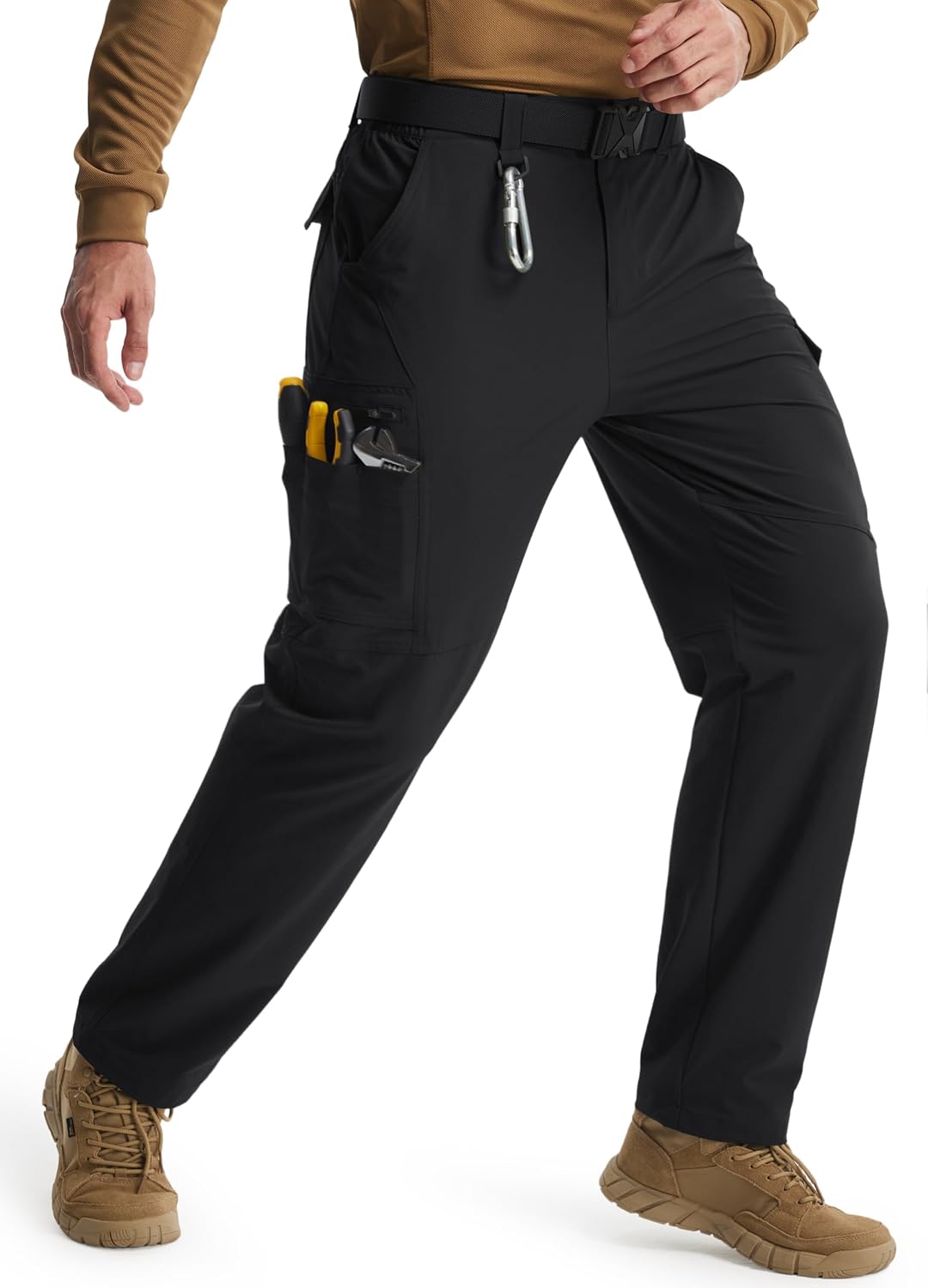 Libin Men's Work Pants Hiking Cargo Pants Water Resistant Outdoor Trousers