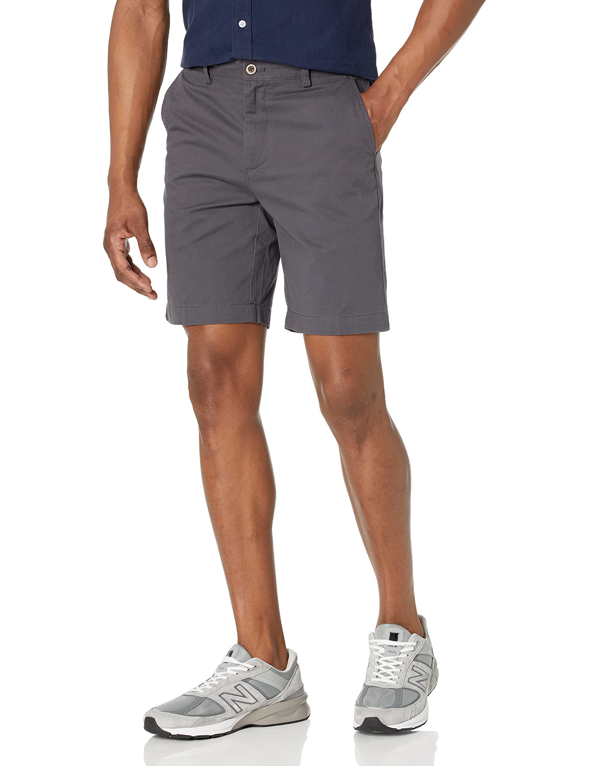 Amazon Essentials Men's Slim-Fit 9" Cotton Twill Khaki Chino Shorts with Tapered Leg