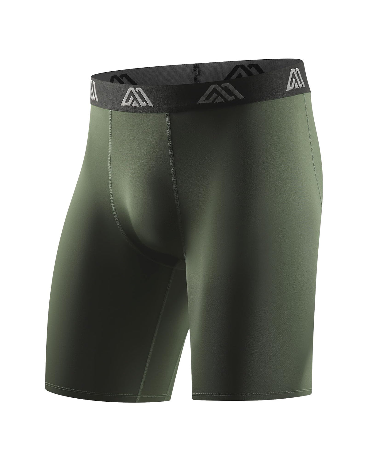Mens Compression Shorts 9" Spandex Sports Shorts Running Athletic Workout Performance Base Layer Underwear