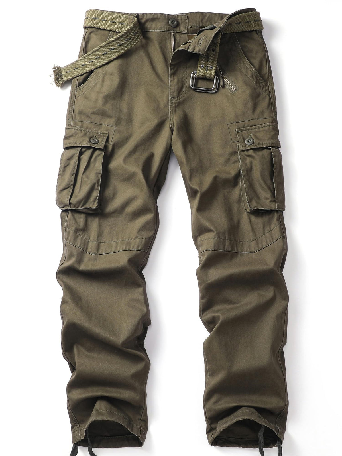 Men's Camo Cargo Work Pants Cotton Tactical Ripstop Casual Combat Pants with 8 Pockets