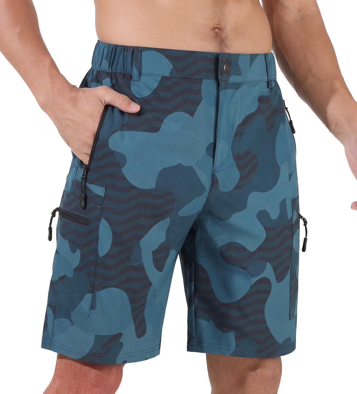 Suwangi Mens Hiking Cargo Shorts Casual Travel Tactical Short for Men