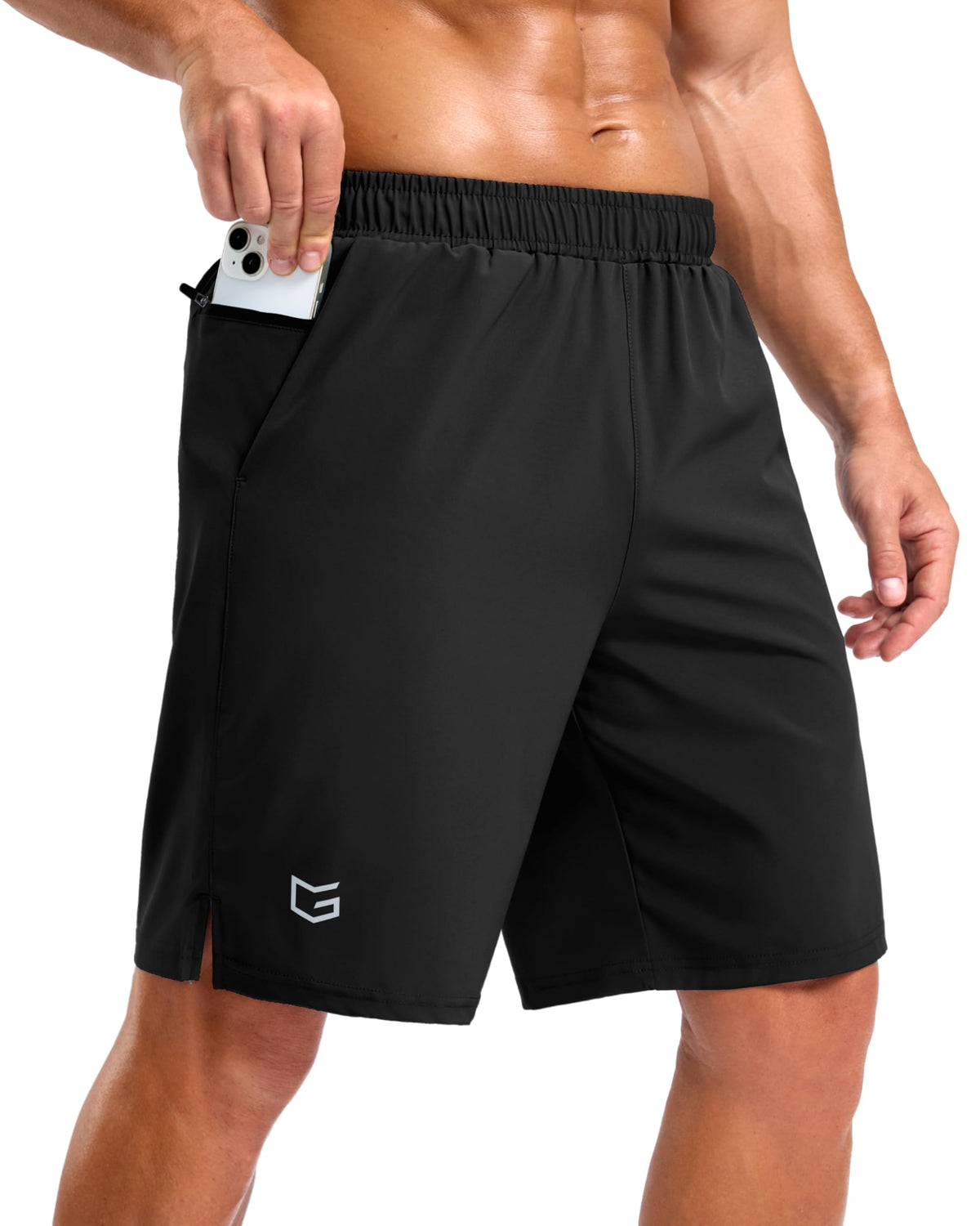 G Gradual Men's Athletic Running Shorts with 2 Zipper Pockets 7"/ 5"/ 9"