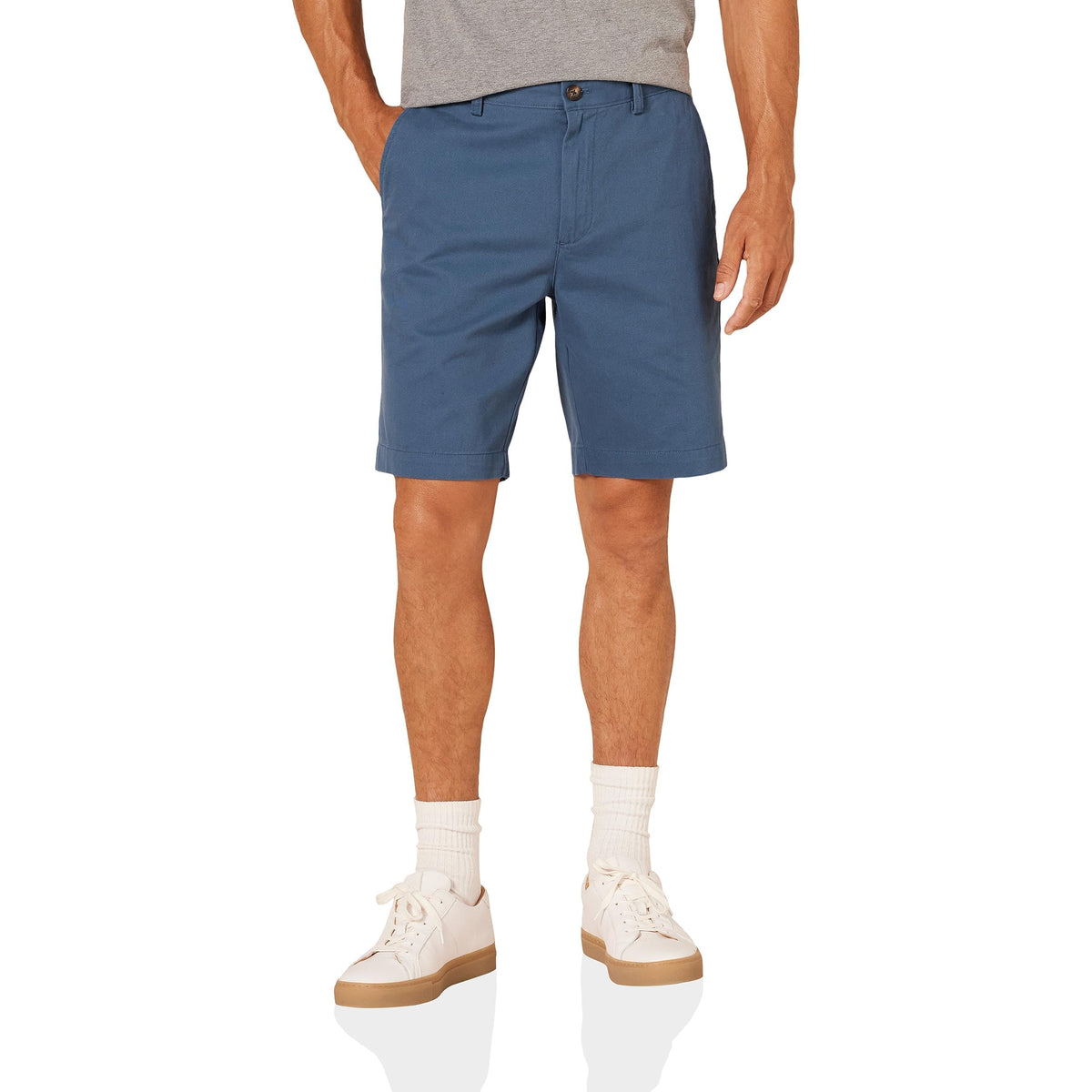 Amazon Essentials Men's Slim-Fit 9" Cotton Twill Khaki Chino Shorts with Tapered Leg
