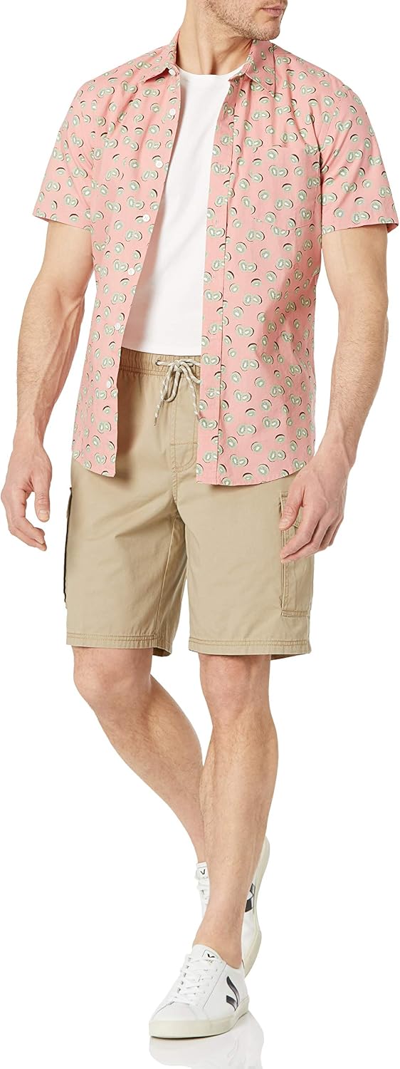 Amazon Essentials Men's 9" Elastic Waist Cargo Shorts