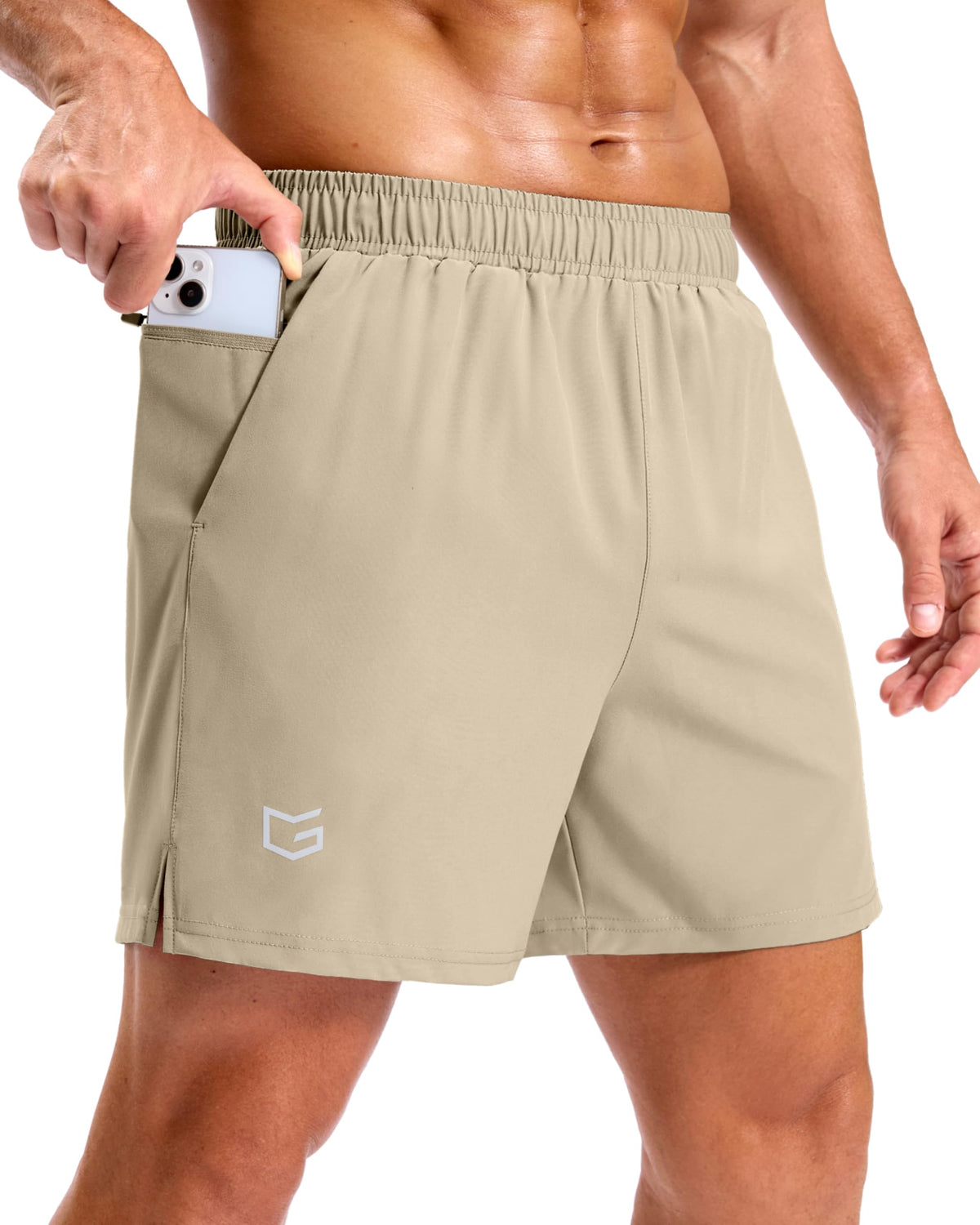 G Gradual Men's Athletic Running Shorts with 2 Zipper Pockets 7"/ 5"/ 9"