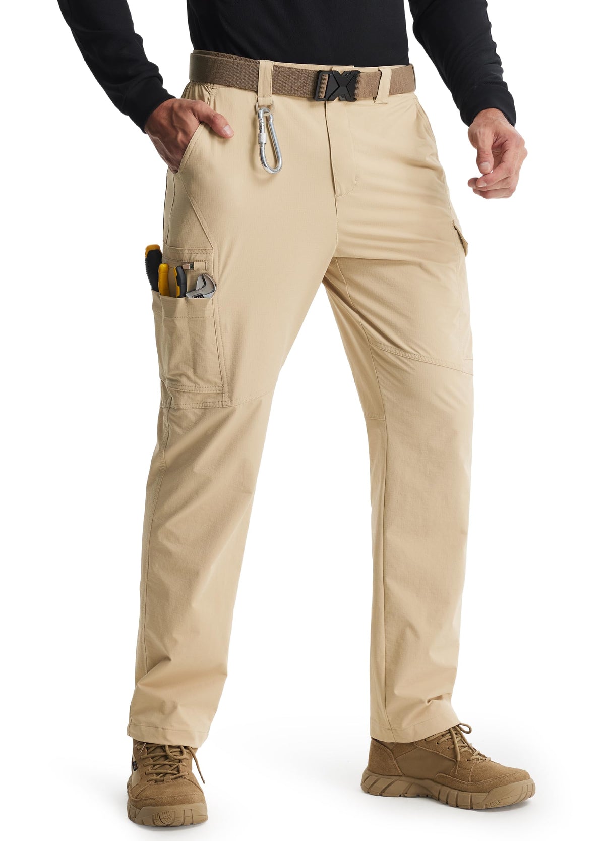 Libin Men's Work Pants Hiking Cargo Pants Water Resistant Outdoor Trousers