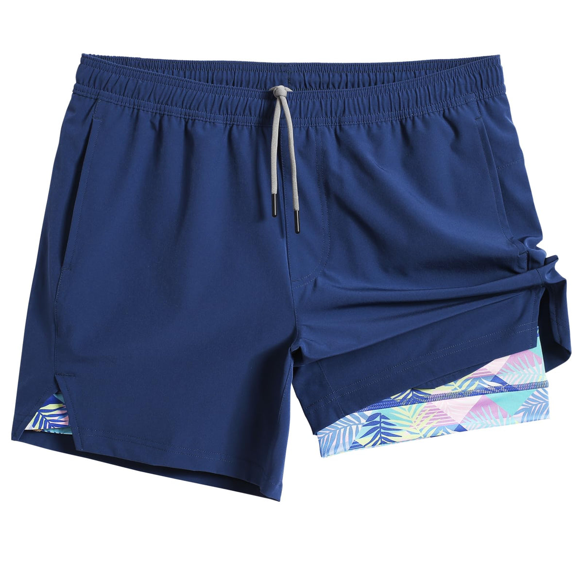maamgic Mens 5" Gym Running Shorts for Men 2 in 1 Quick Dry Workout Athletic Shorts