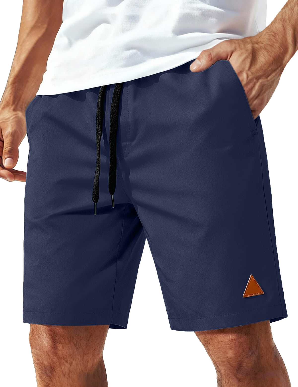 COOFANDY Mens 9" Casual Shorts with Zipper Pockets Lightweight Chino Shorts