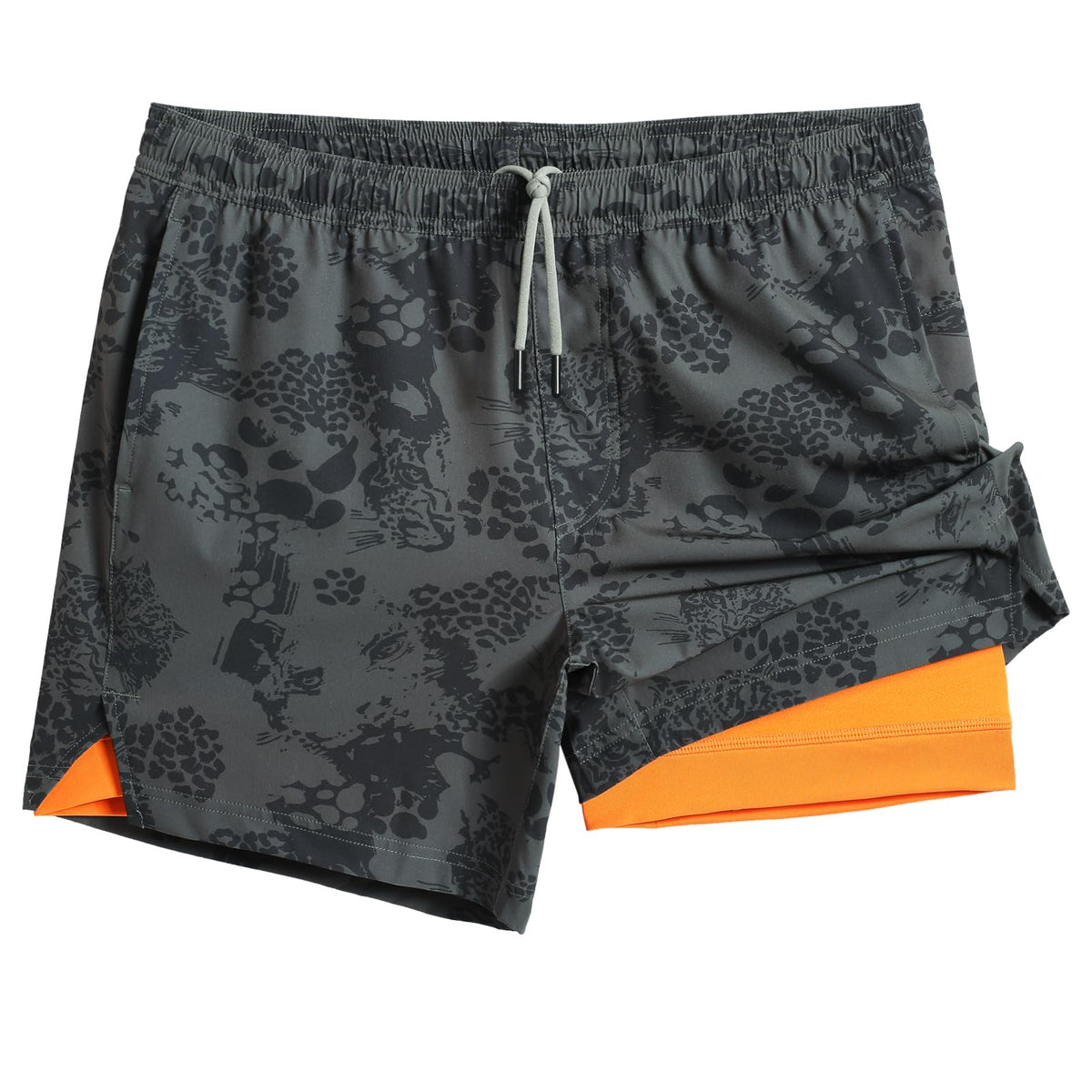 maamgic Mens 5" Gym Running Shorts for Men 2 in 1 Quick Dry Workout Athletic Shorts