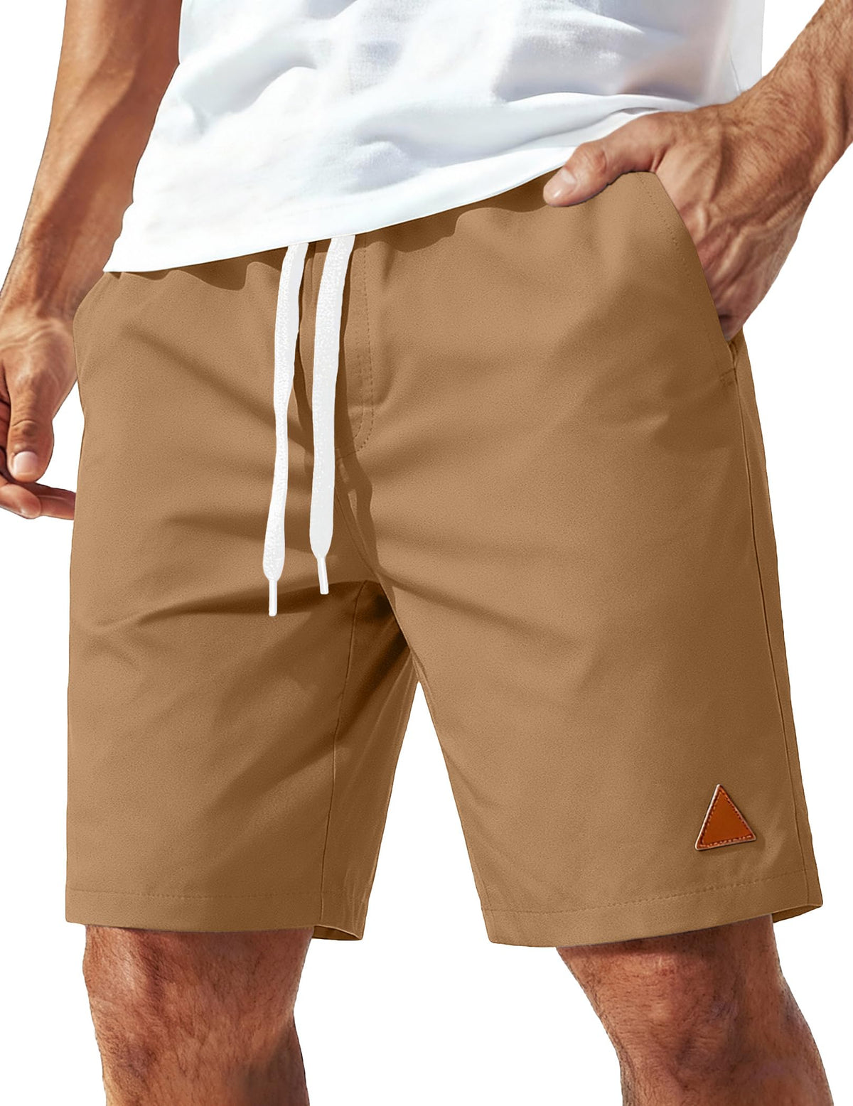 COOFANDY Mens 9" Casual Shorts with Zipper Pockets Lightweight Chino Shorts