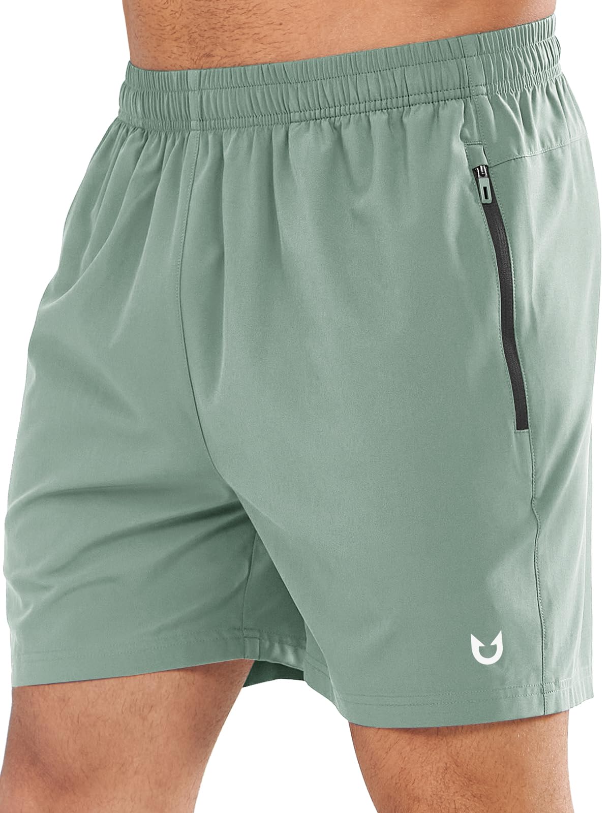 NORTHYARD Men's Athletic Running Shorts Quick Dry Lightweight Zip Pockets
