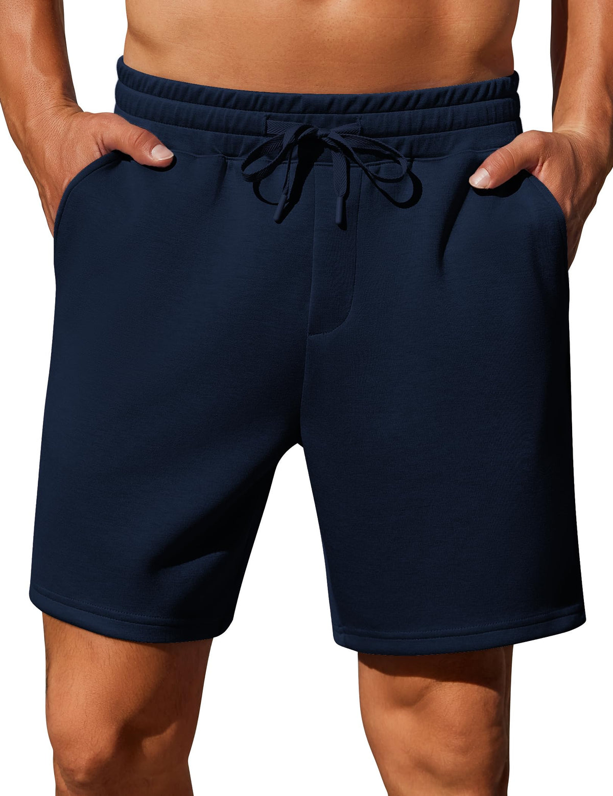 PINSPARK Mens Lounge Sweat Shorts,7" Casual Gym Athletic Workout Short