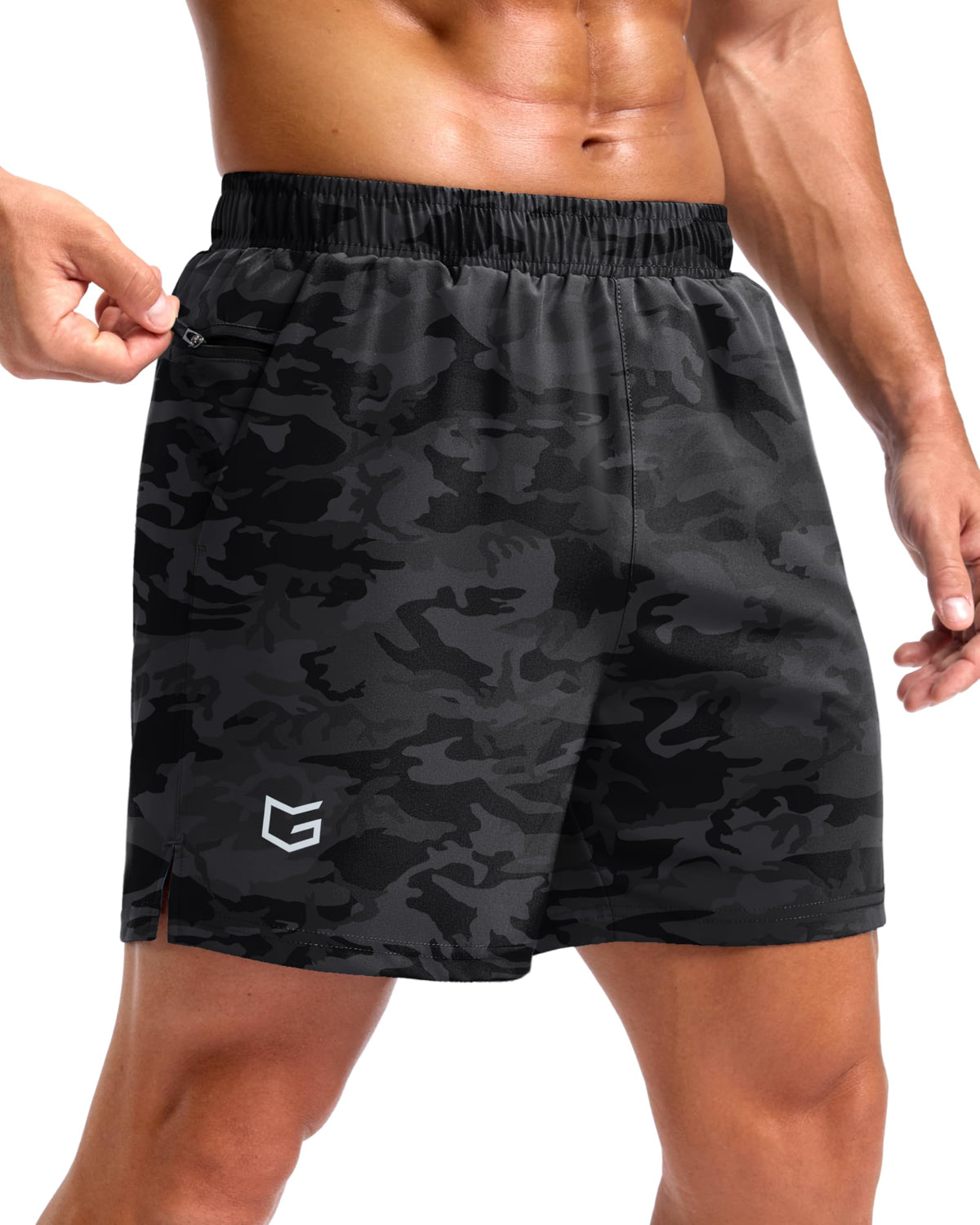 G Gradual Men's Athletic Running Shorts with 2 Zipper Pockets 7"/ 5"/ 9"